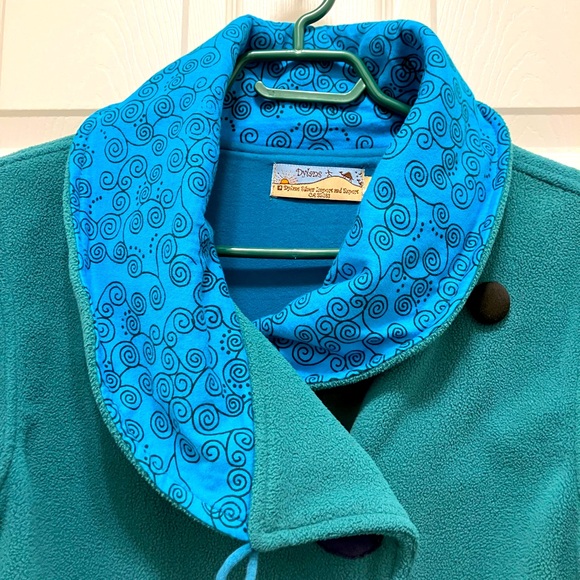 Adidas Turquoise Jacket with Swirl Pattern - Picture 5 of 7